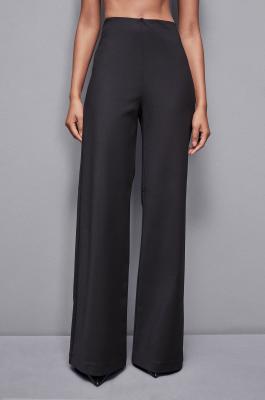 High-waisted palazzo pants, Black, Patrizia Pepe