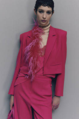 Jacket in stretch fabric, Pink, Patrizia Pepe