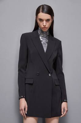 Essential crepe blazer dress, Black, Patrizia Pepe