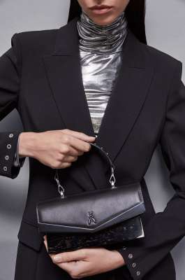 Fly Bamby shoulder bag with chain, Black, Patrizia Pepe