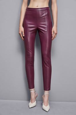 Faux leather leggings, Red, Patrizia Pepe