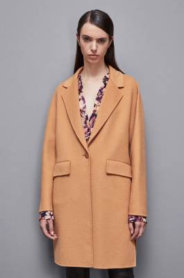 One-button coat, Brown, Patrizia Pepe