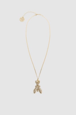 Brass and glass necklace with rhinestones, Gold, Patrizia Pepe