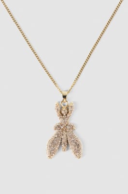 Brass and glass necklace with rhinestones, Gold, Patrizia Pepe