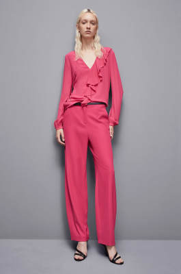 Essential crepe blouse, Pink, Patrizia Pepe