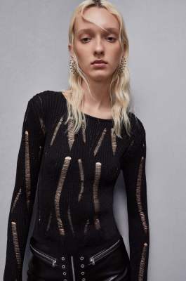 Essential long-sleeved sweater, Black, Patrizia Pepe