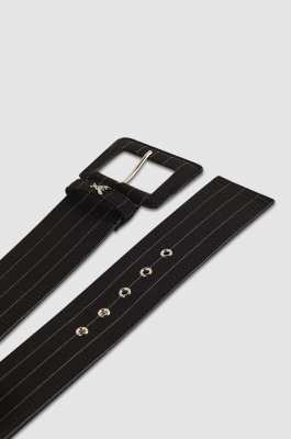 High waist fabric belt, Black, Patrizia Pepe