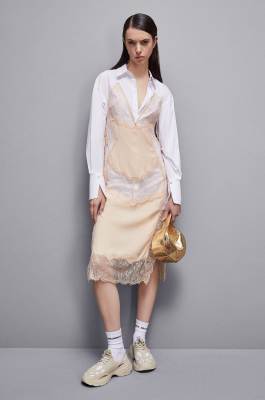 Handtasche Bangle Bag aus Leder, Gold, Patrizia Pepe
