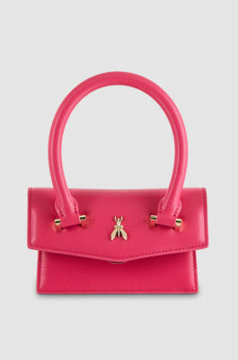 Fly Bamby leather mini shoulder bag, Pink, Patrizia Pepe