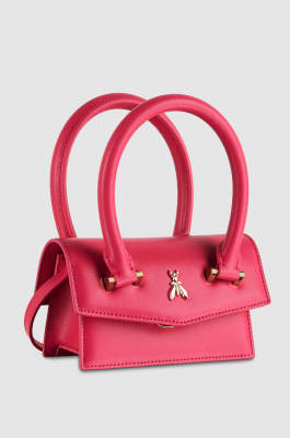 Fly Bamby leather mini shoulder bag, Pink, Patrizia Pepe