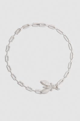 Rolò necklace with rhinestones, Silver, Patrizia Pepe