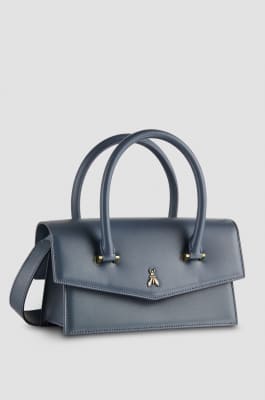 Fly Bamby Leather Bag Large, Grey, Patrizia Pepe