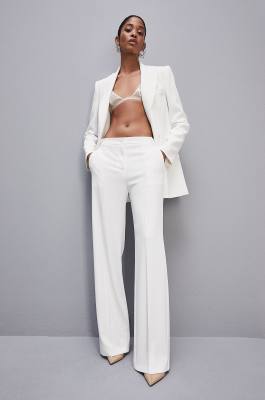 Men&apos;s cut pants, White, Patrizia Pepe