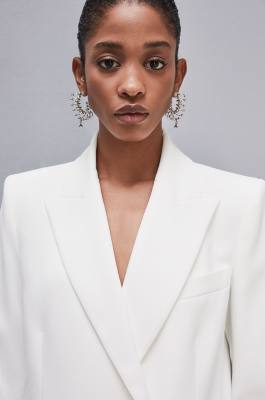 Chaqueta cruzada de hombre, Blanco