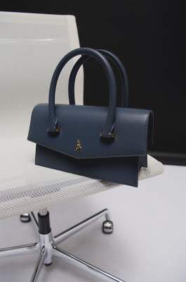 Fly Bamby Leather Bag Large, Grey, Patrizia Pepe