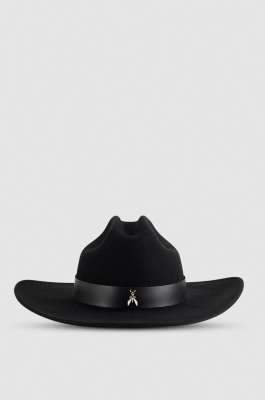 Cowboy Hat, Black, Patrizia Pepe
