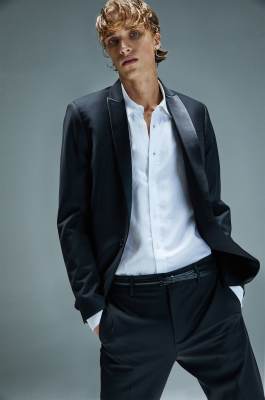 One button smocking jacket, Black, Patrizia Pepe