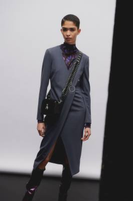 Robe coupe slim en laine Essential, Gris, Patrizia Pepe