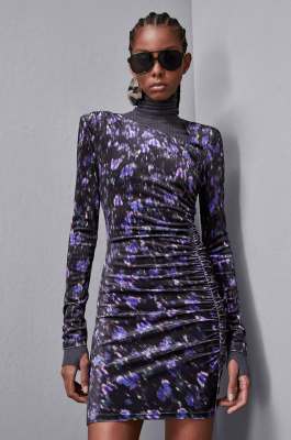 Essential velvet mini dress, Black, Patrizia Pepe