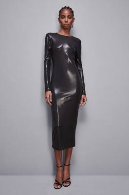 Essential jersey bodycon dress, Black, Patrizia Pepe