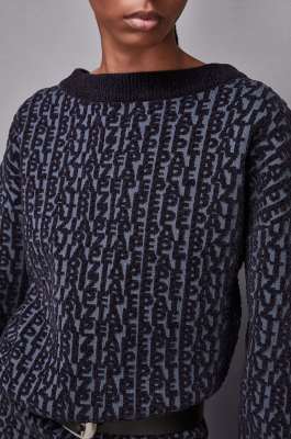 Pull tout doux en polyester, Bleu, Gris, Patrizia Pepe