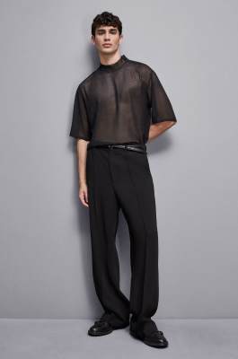 T-Shirt All-over mit Strasssteinen, Schwarz, Patrizia Pepe