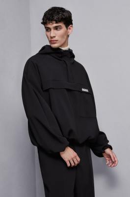 Fluid fabric sweatshirt, Black, Patrizia Pepe