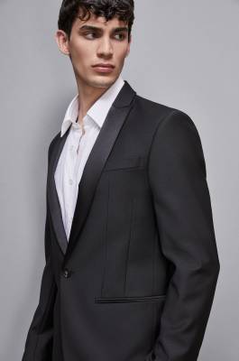 One button smocking jacket, Black, Patrizia Pepe