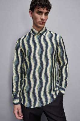 Patterned fluid shirt, Multicolor, Patrizia Pepe