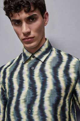 Patterned fluid shirt, Multicolor, Patrizia Pepe