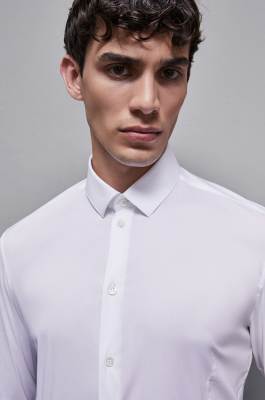 Cotton poplin regular shirt, White, Patrizia Pepe