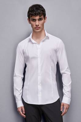 Cotton poplin regular shirt, White, Patrizia Pepe