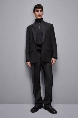 Single breasted lined jacket, Black, Patrizia Pepe