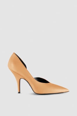 Smooth leather pumps, Beige, Patrizia Pepe