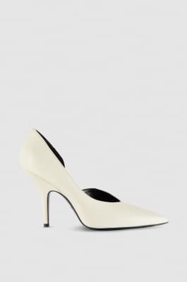 Smooth leather pumps, White, Patrizia Pepe