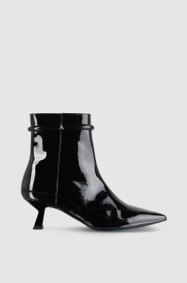 Biker-Stiefel aus Leder, Schwarz, Patrizia Pepe