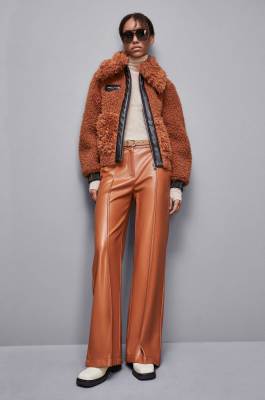 Reversible short jacket, Brown, Patrizia Pepe