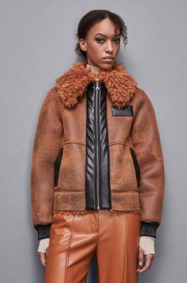 Reversible short jacket, Brown, Patrizia Pepe