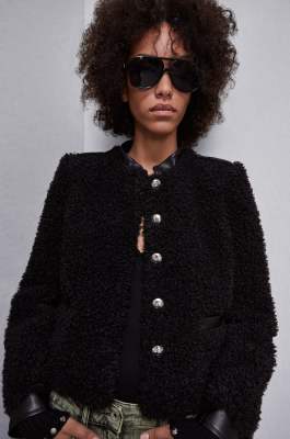 Slim fit jacket with buttons, Black, Patrizia Pepe