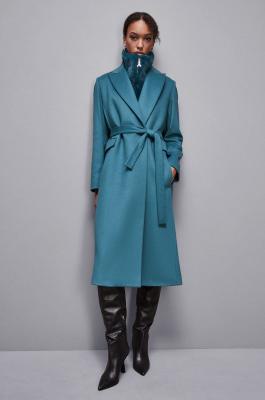 Abrigo de paño con cinturón &quot;Essential&quot;, Azul