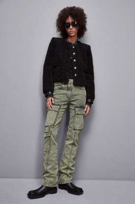Cargo over denim pants, Green, Patrizia Pepe