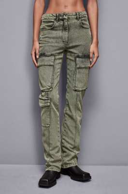 Cargo over denim pants, Green, Patrizia Pepe