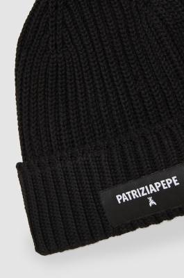 Ribbed hat, Black, Patrizia Pepe