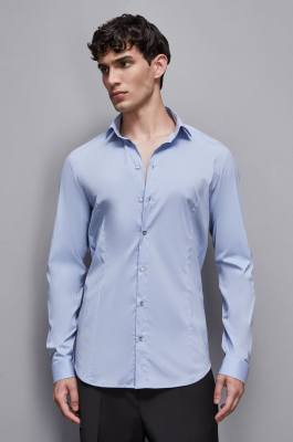 Shirt aus Baumwoll-Popeline Lang, Hellblau, Patrizia Pepe