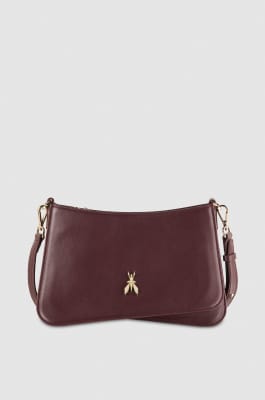 Shoulder bag with leather handles, Purple, Patrizia Pepe
