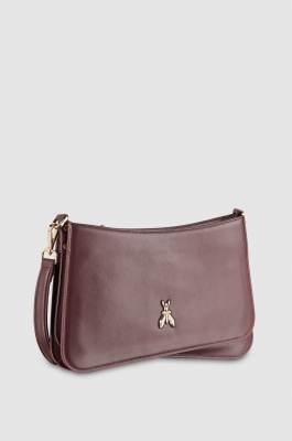 Shoulder bag with leather handles, Purple, Patrizia Pepe