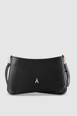 Handbag with detachable shoulder strap, Black, Patrizia Pepe