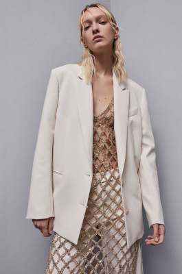 Jeweled mesh slim fit dress, Gold, Patrizia Pepe