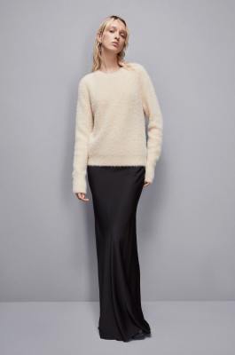 Round neckline sweater, Beige, Patrizia Pepe
