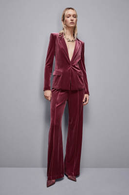 &quot;Essential&quot; velvet jacket, Red, Patrizia Pepe